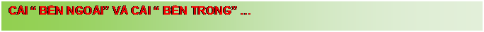 Text Box: C�I � B�N NGO�I� V� C�I � B�N TRONG� � 
 


